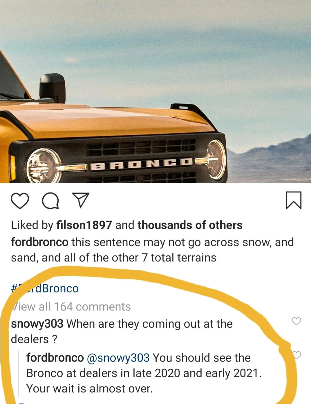 Ford Bronco Examples at dealers later this year?! 20200728_082121
