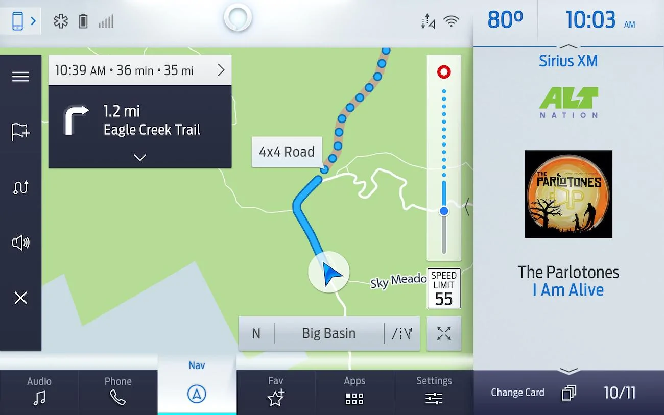 Ford Bronco SYNC 4 with Telenav will keep navigation & maps working even with no cell service Off_Road_Active_Guidance_4wd_Nam