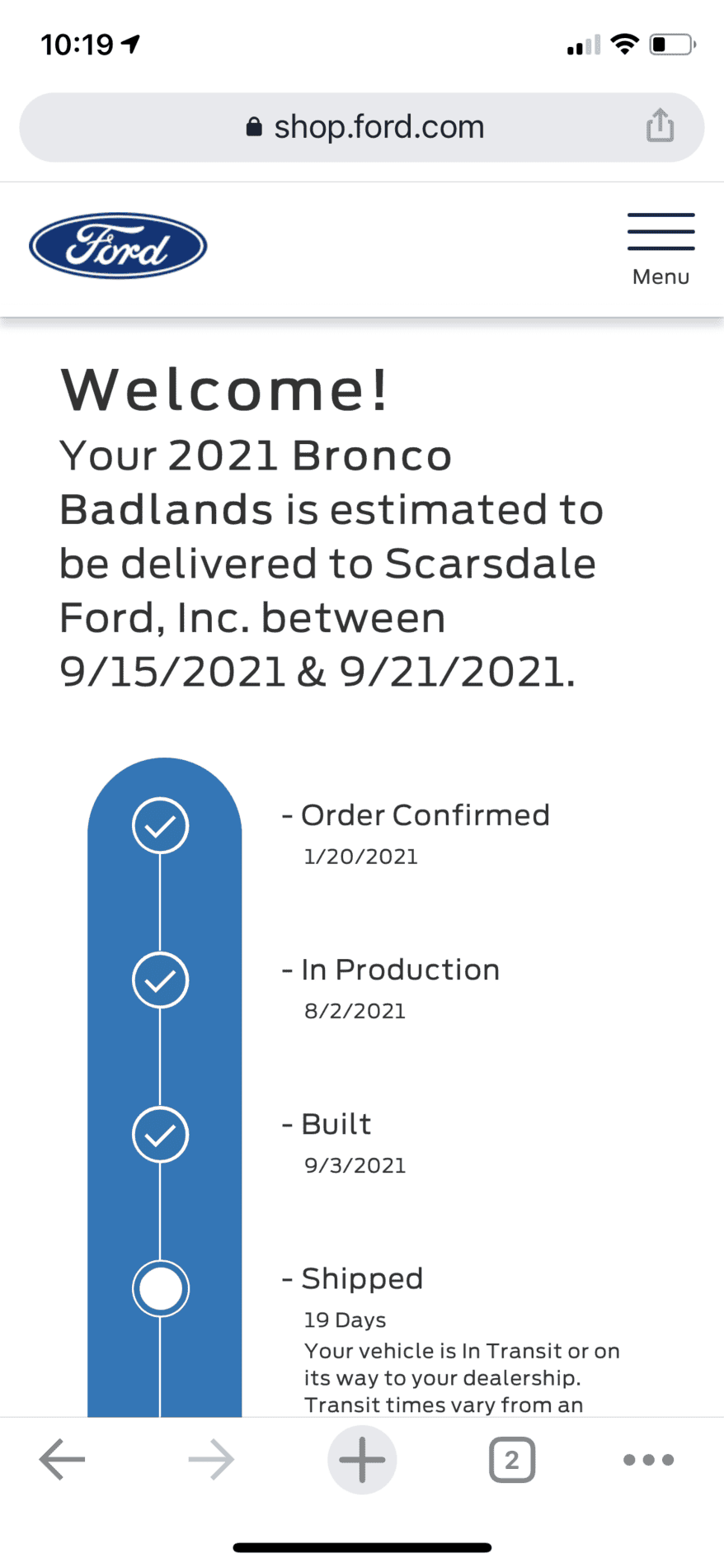 Ford Bronco 🛠 8/2/21 build Week Thread 84442C57-CE6C-4024-ACAD-186C55DFE13B