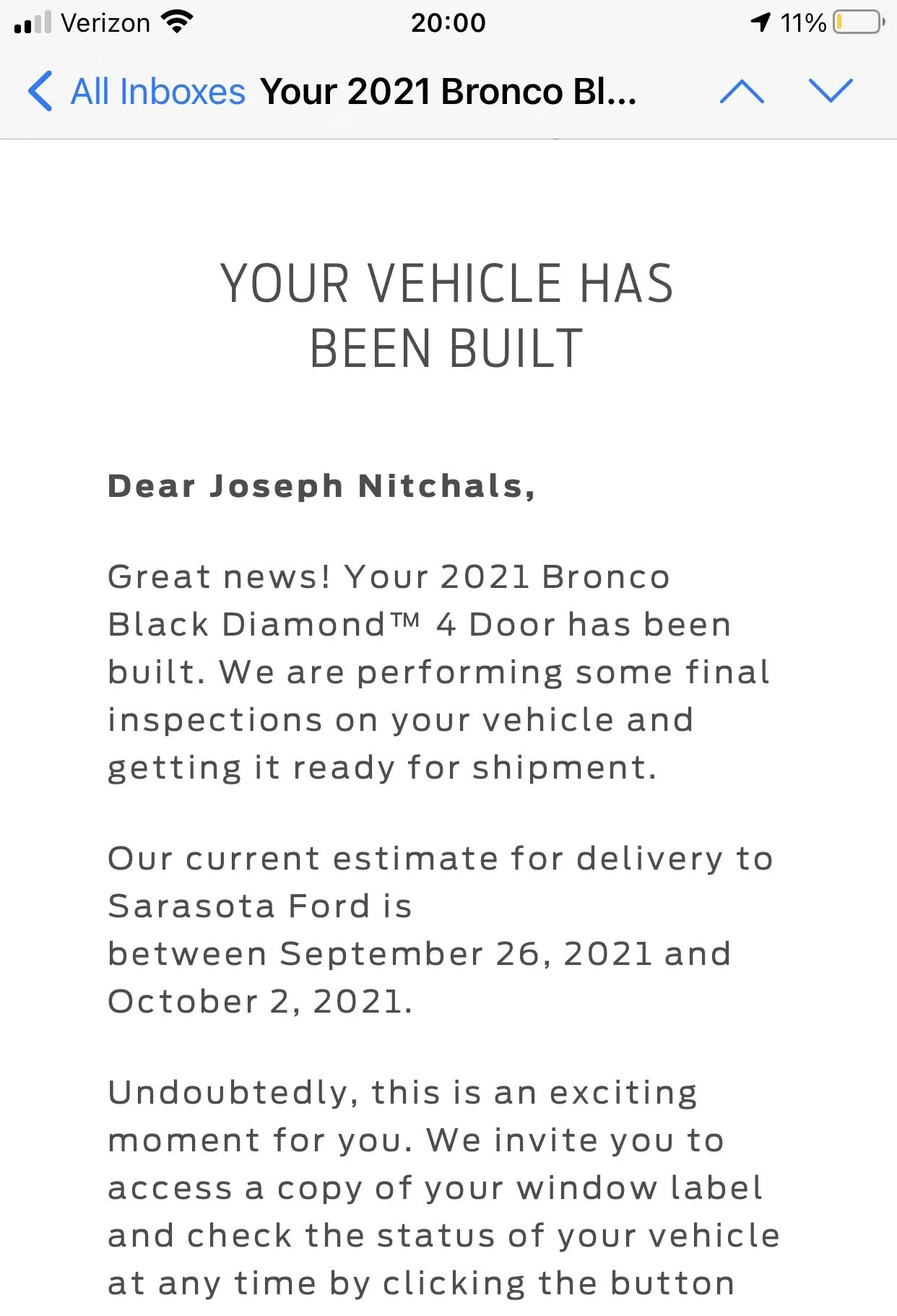 Ford Bronco 🛠 8/9 build week thread 4727B3C1-2E38-4024-96A3-A448F5E94ED9