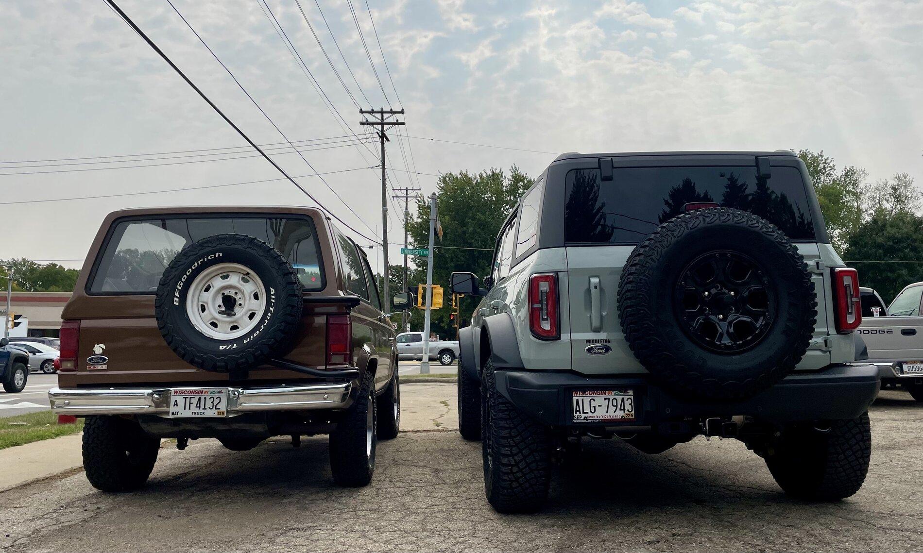 Ford Bronco First Edition next to Bronco2 size comparison 6D0ABD1A-9690-4307-A288-6BC5178CD03E