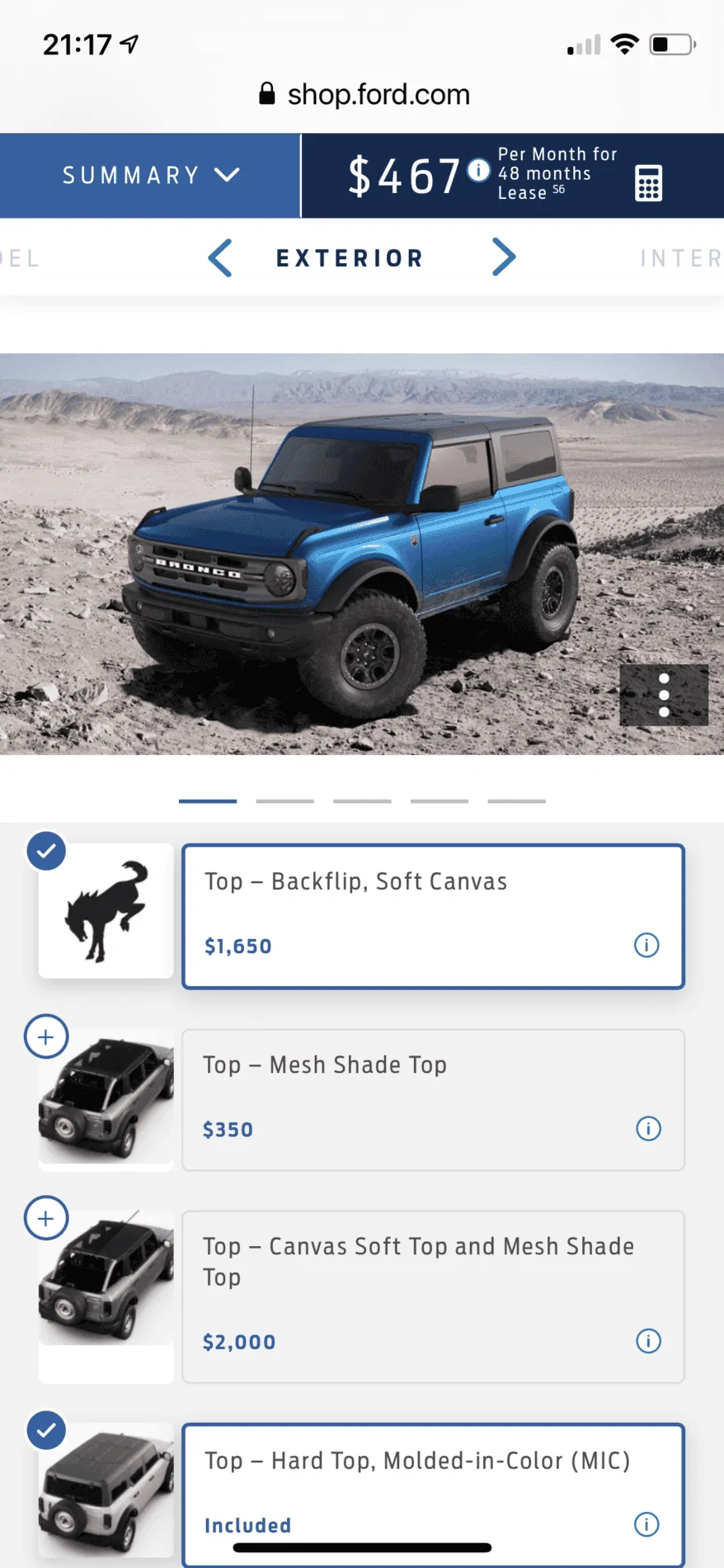 Ford Bronco B&P 2 door soft top option F984CA8F-27E0-4F21-9F2C-F9692B99CE7A