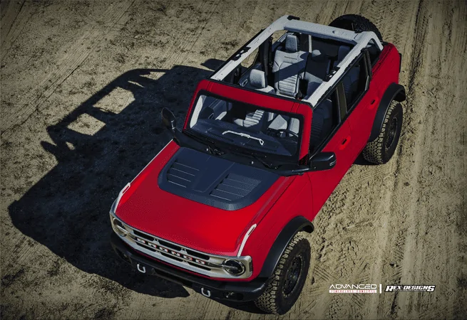 Ford Bronco Advanced Fiberglass Concepts - Hoods + Fender Flares Released RD_ADV_FORDBRONCO_FRONTQUARTER01_HOOD01_655x