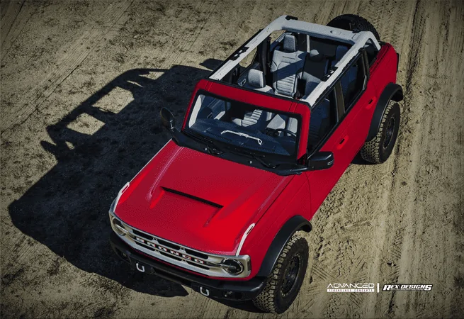 Ford Bronco Advanced Fiberglass Concepts - Hoods + Fender Flares Released RD_ADV_FORDBRONCO_FRONTQUARTER01_HOOD02_655x