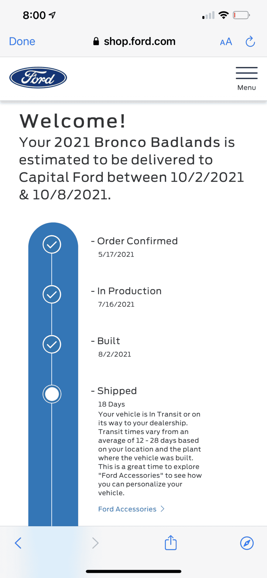Ford Bronco Today is my Blend date! 07/16 7F2FDA16-0C87-41D0-9682-A51AF3EA4C63