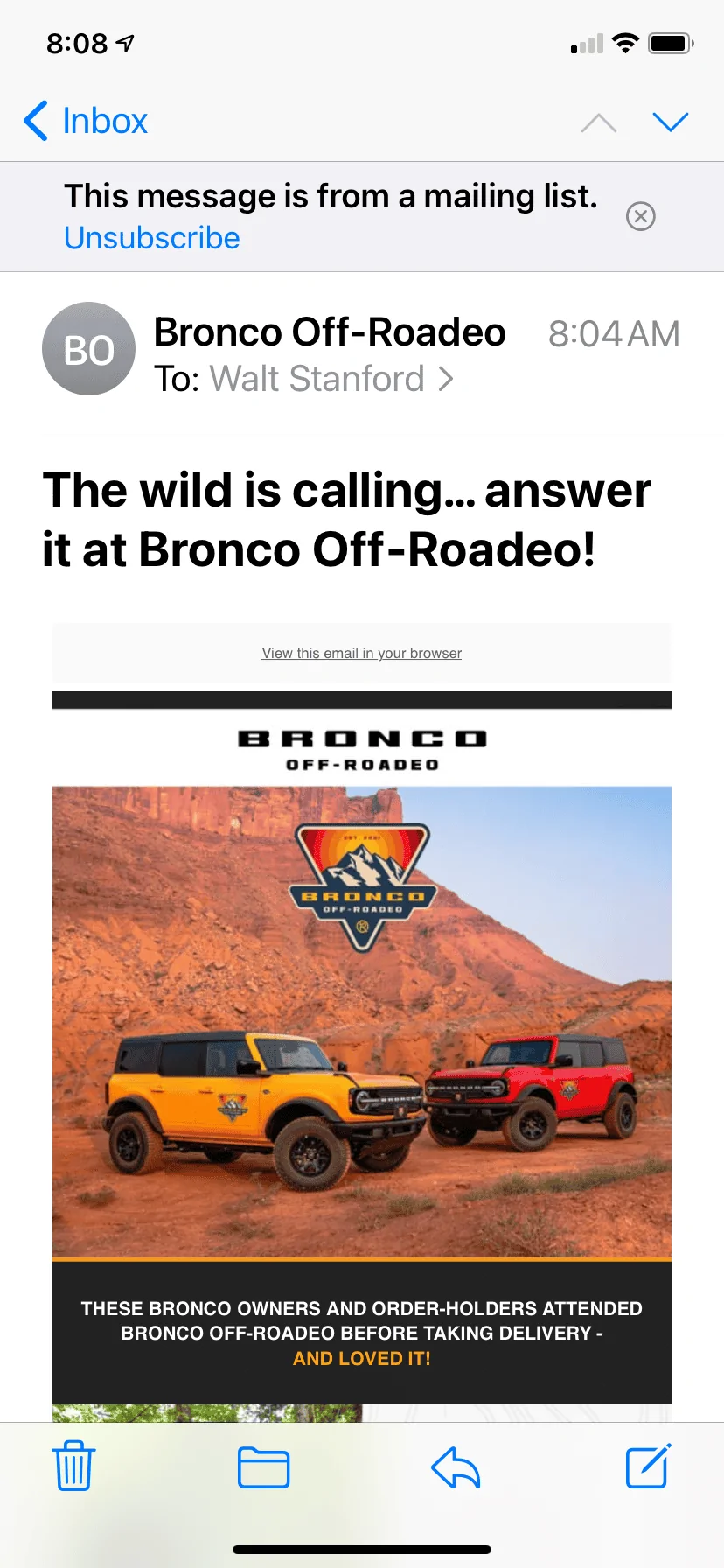 Ford Bronco How to know you will not be scheduled 4E33099D-8337-45A0-872A-04CA8018A654