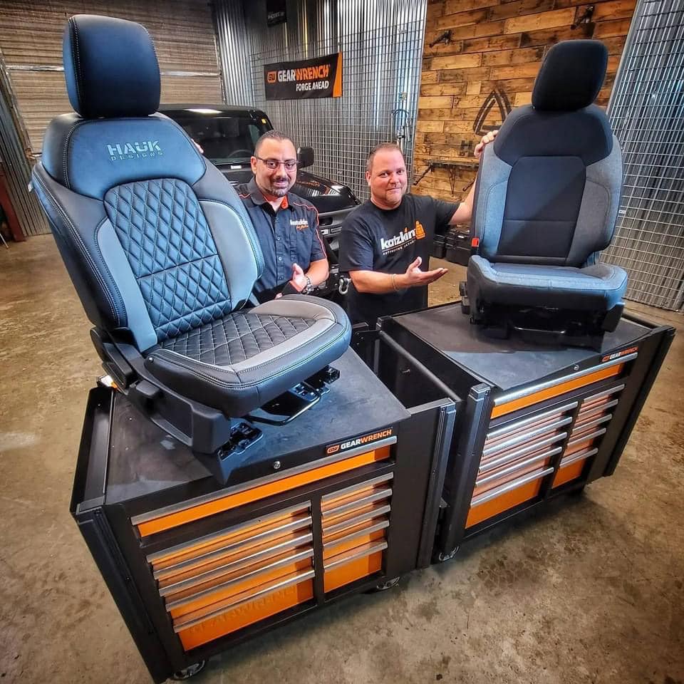 Ford Bronco Katzkin diamond stitch leather seats in Hauk Designs Bronco 2021 Ford Bronco Katzkin diamond stitch leather seats 2
