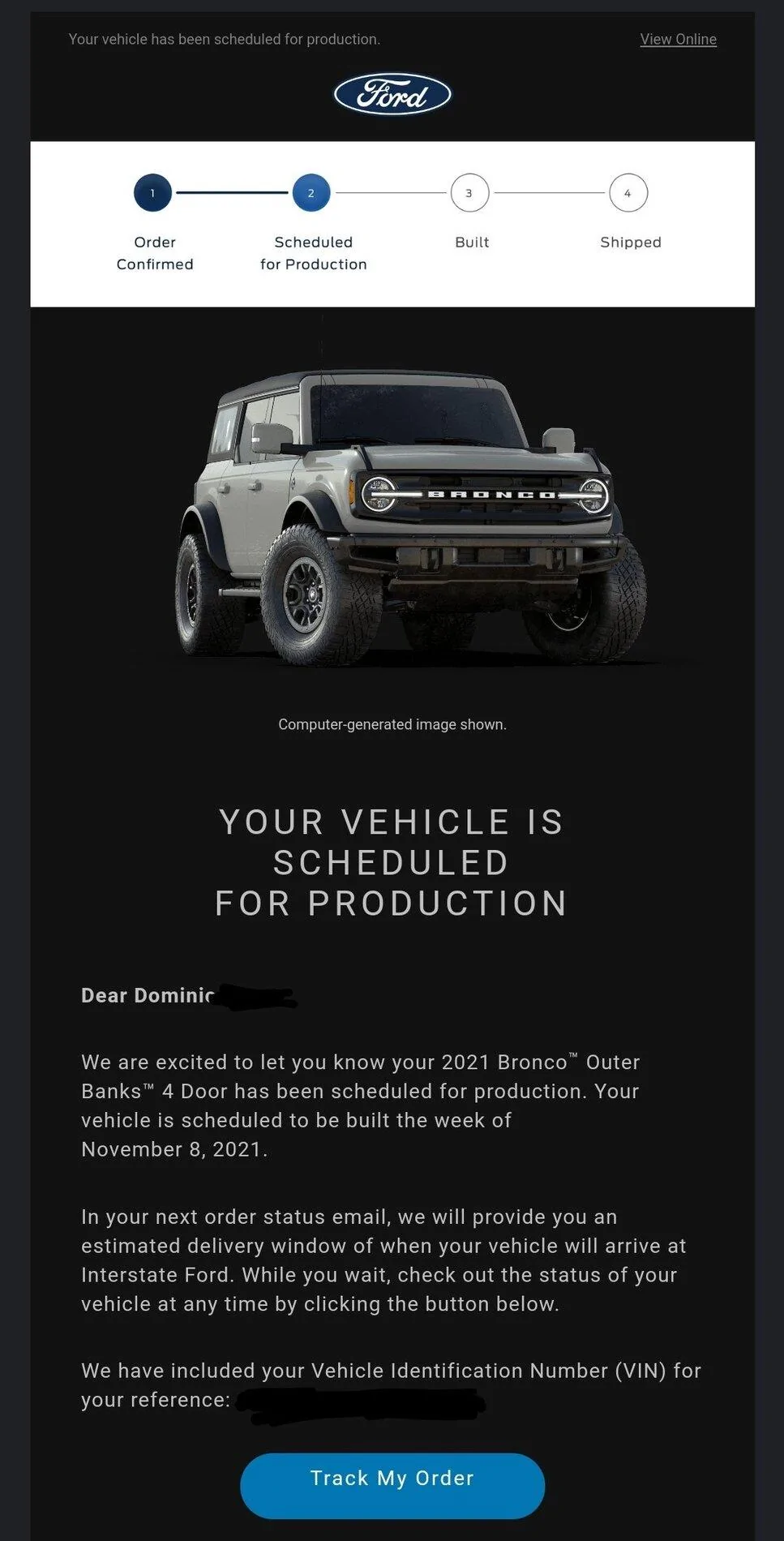 Ford Bronco Utterly Shocked! Reserved in Aug, Build Date Nov! Screenshot_20210916-101539~3