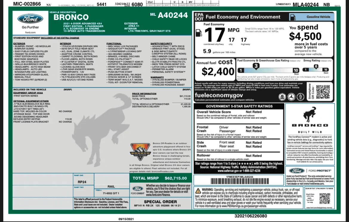 Ford Bronco *** DIRT MOUNTAIN Broncos - Built, Shipped, Delivered Tracker*** 1631850596817