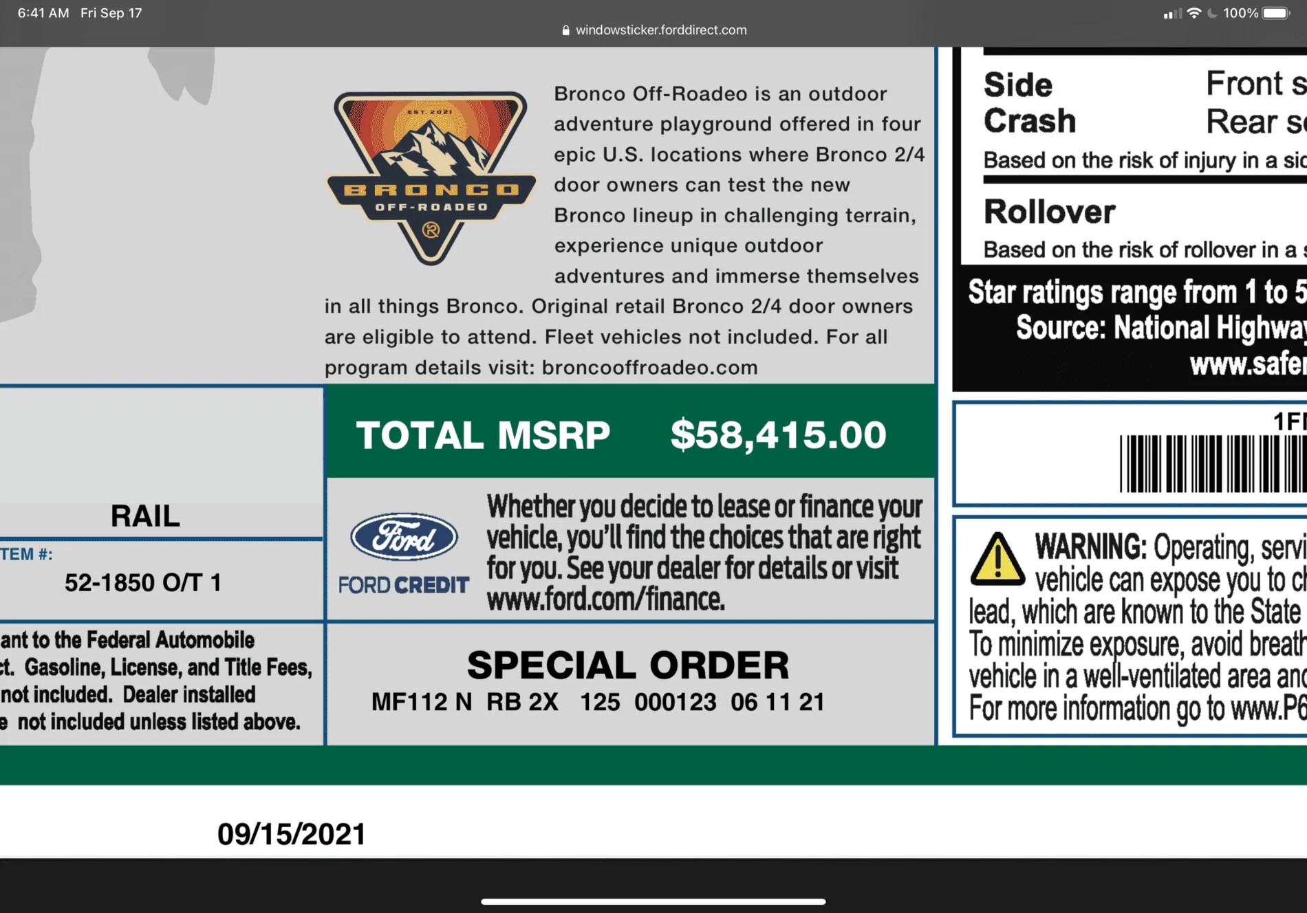 Ford Bronco *** DIRT MOUNTAIN Broncos - Built, Shipped, Delivered Tracker*** C9A42D63-9F58-4922-9657-08EA4C528D85