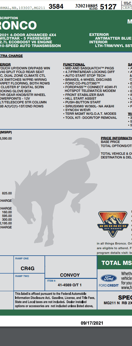 Ford Bronco *** DIRT MOUNTAIN Broncos - Built, Shipped, Delivered Tracker*** 1631892598954