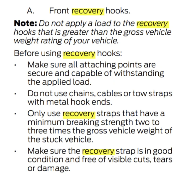 Ford Bronco Badlands tow hooks capacity? Screenshot_20210919-112848