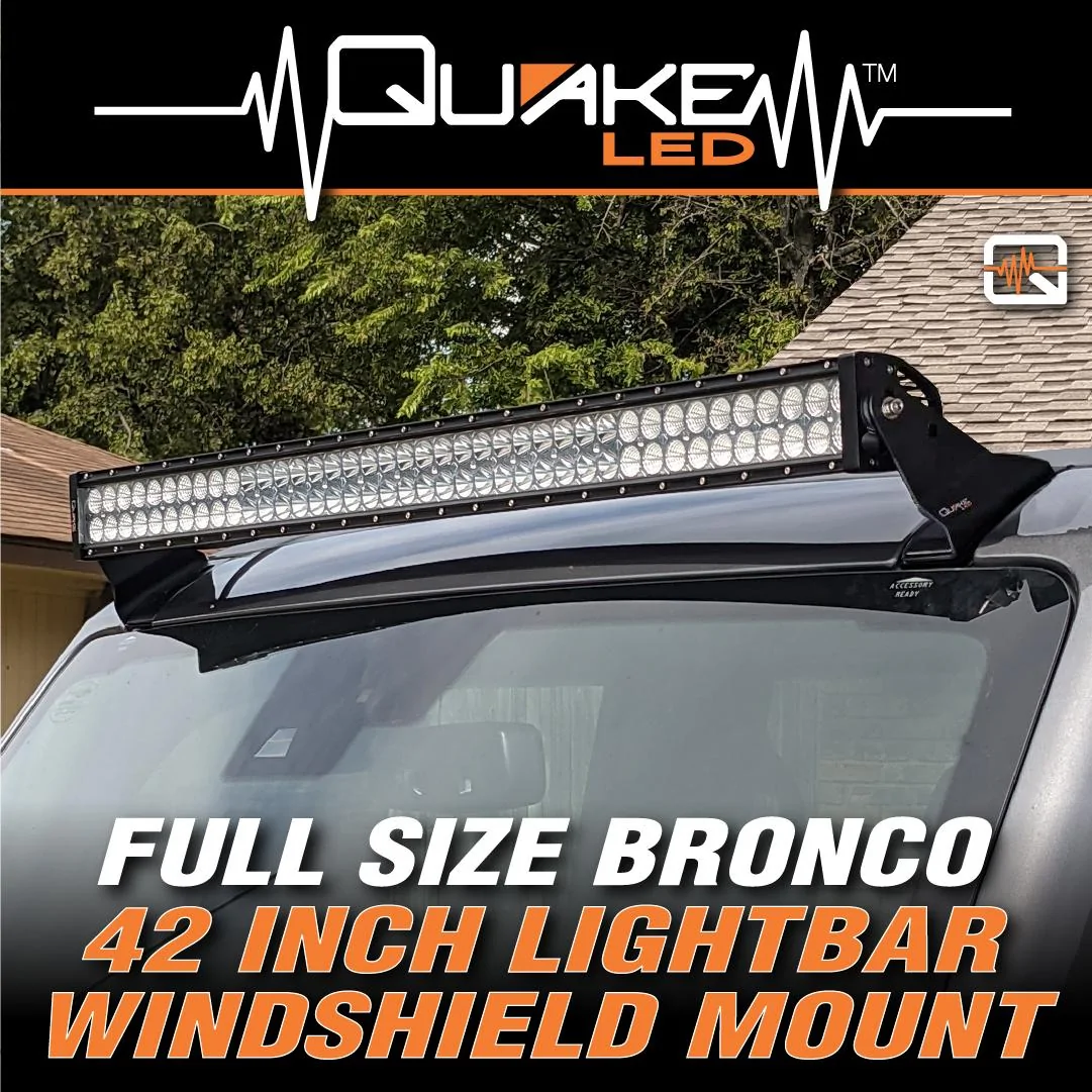 Ford Bronco Quake LED Releases Its first of Many 2021+ Ford Bronco Products --  42" Light Bar Windshield Mount with Optional Side Perch Kit Bronco_ads-05