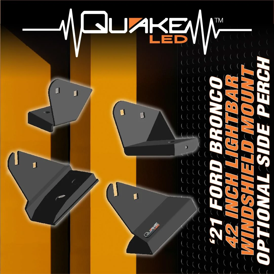 Ford Bronco Quake LED Releases Its first of Many 2021+ Ford Bronco Products --  42" Light Bar Windshield Mount with Optional Side Perch Kit Bronco_ads-04