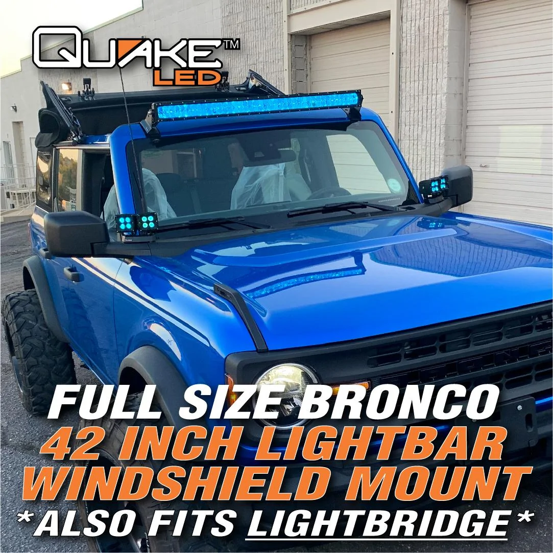 Ford Bronco Quake LED Releases Its first of Many 2021+ Ford Bronco Products --  42" Light Bar Windshield Mount with Optional Side Perch Kit Bronco_ads-11