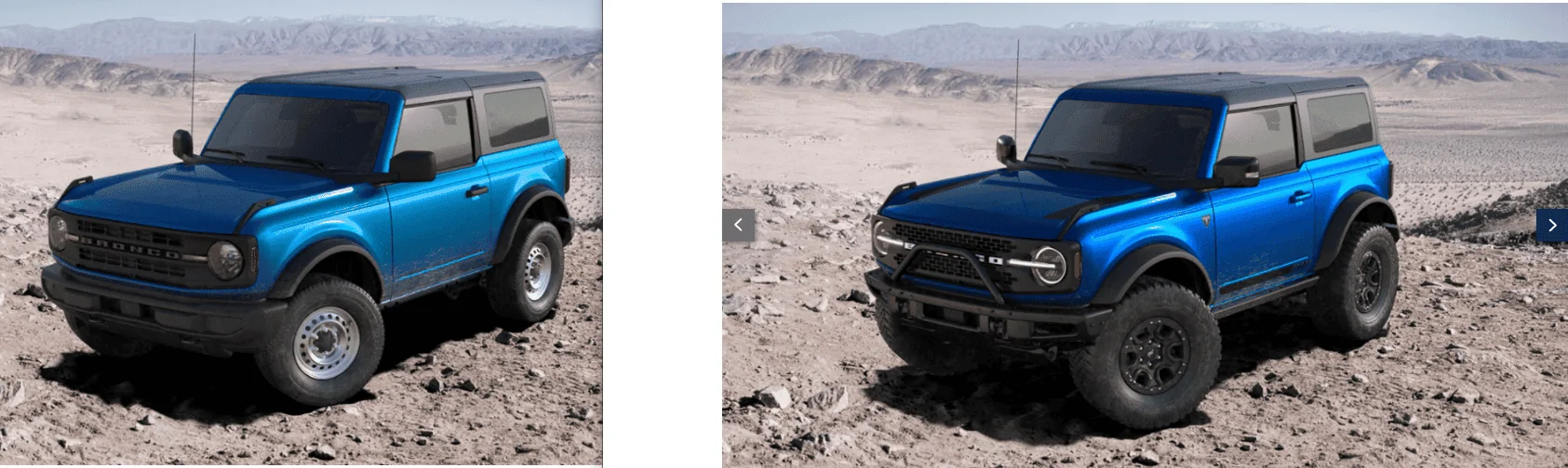 Ford Bronco 2022 base Bronco Colors ? blue Broncos