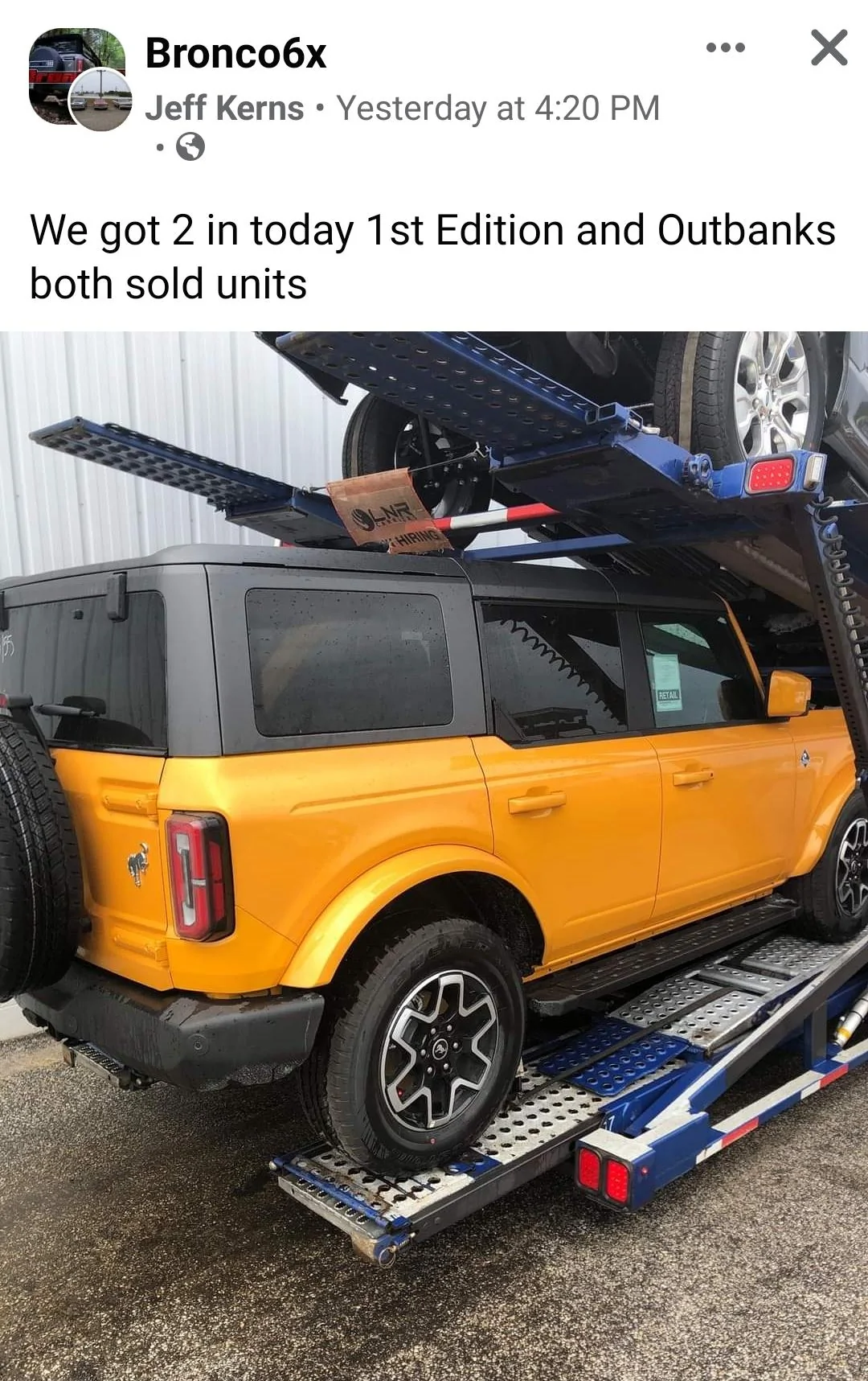 Ford Bronco *** DIRT MOUNTAIN Broncos - Built, Shipped, Delivered Tracker*** Screenshot_20210923-091629_Facebook