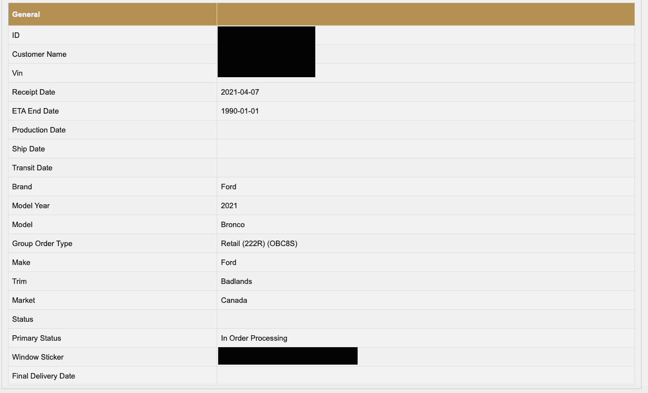 Ford Bronco Canadian Order Tracker Question Screen Shot 2021-09-23 at 12.26.47 PM