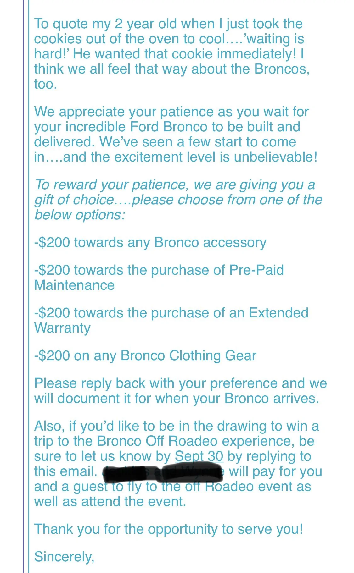 Ford Bronco Any Updates on "Customer Satisfaction Funds"? EBD5B13D-B2A9-44E0-89E5-57F7B0CEC420