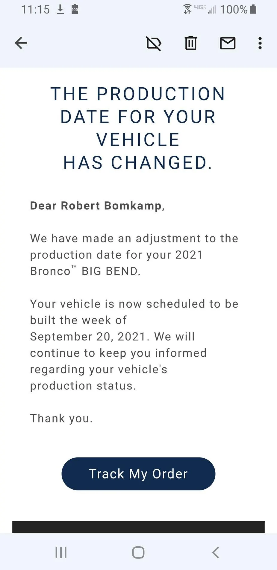 Ford Bronco September 20 build week Screenshot_20210923-231501_Gmail
