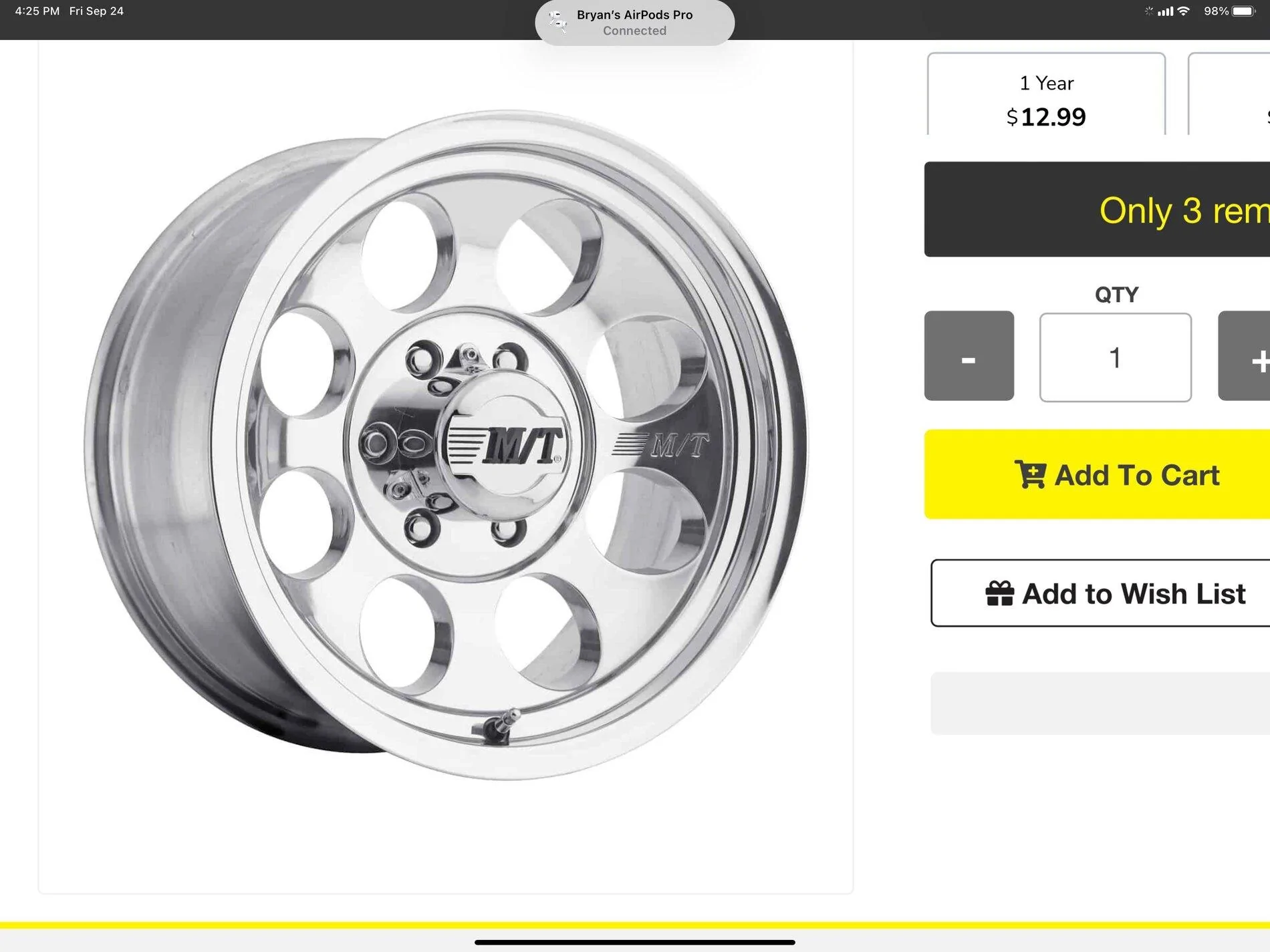 Ford Bronco Help modifying my FE Bronco Mickey Thompson 2358412 Classic III Wheel Size 15 x 8 Bolt Circle 6 x 5-12 Rear Spacing 3-58 