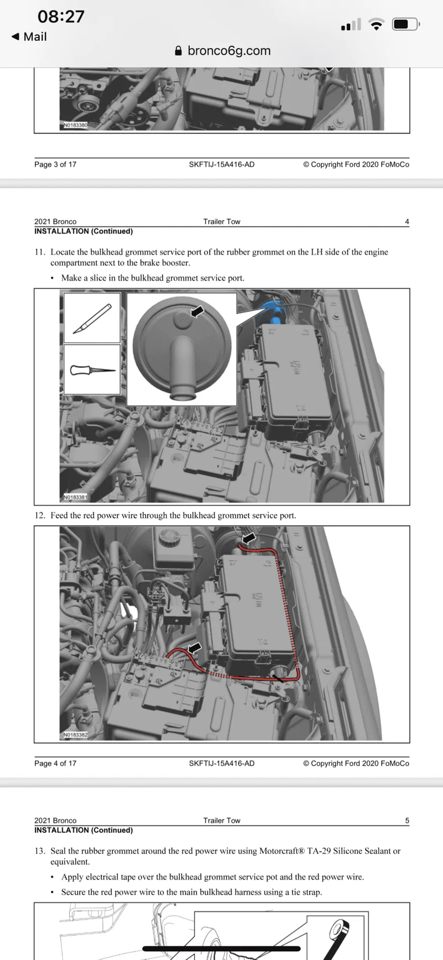 Ford Bronco Self wiring flat four-pin hitch receiver 8794B253-9158-4350-94A9-03569729C996