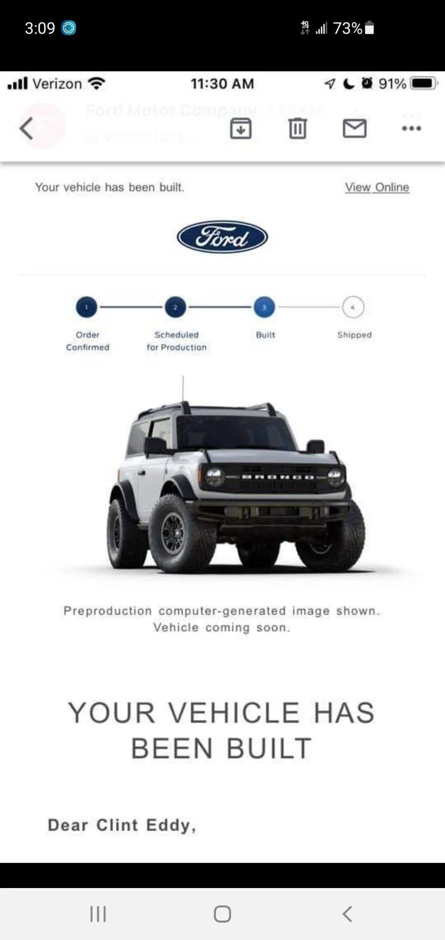 Ford Bronco Ford begins sending Hardtop Replacement emails to Bronco customers today Screenshot_20210925-150943_Facebook