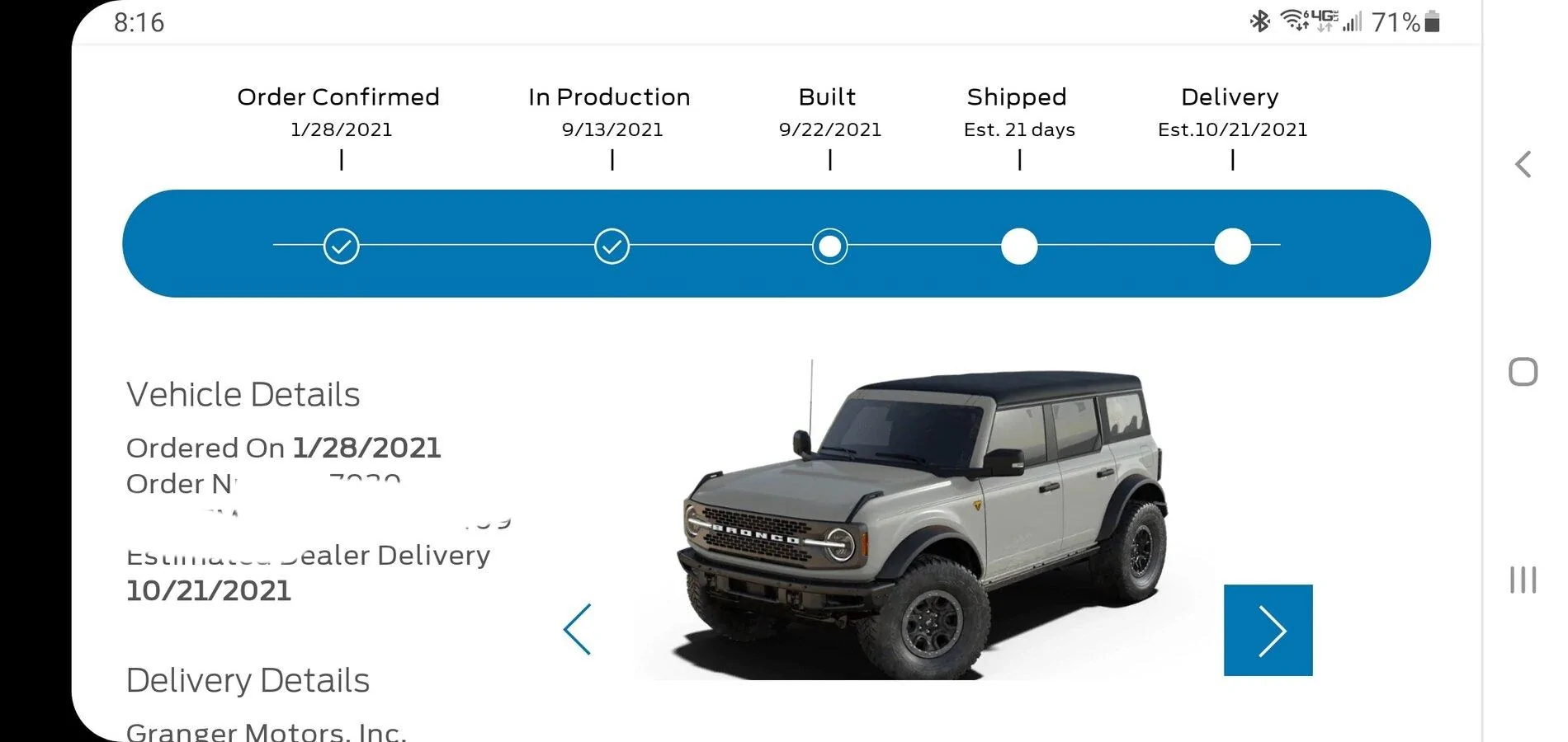 Ford Bronco 🛠 9/6/21 Build Week Group Screenshot_20210926-201616_Chrom