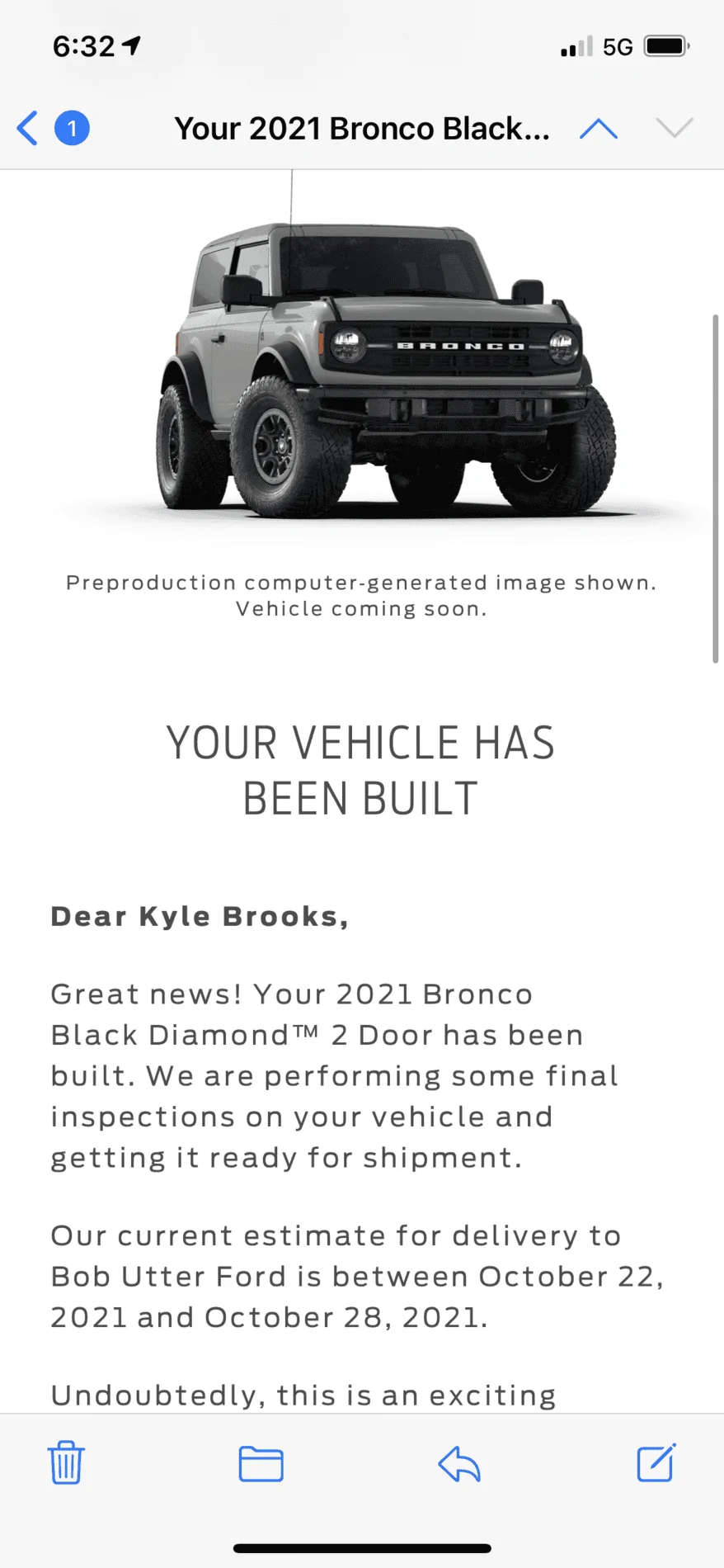 Ford Bronco *** DIRT MOUNTAIN Broncos - Built, Shipped, Delivered Tracker*** 3B4EF00E-640C-4FB4-9509-99E4419628CD