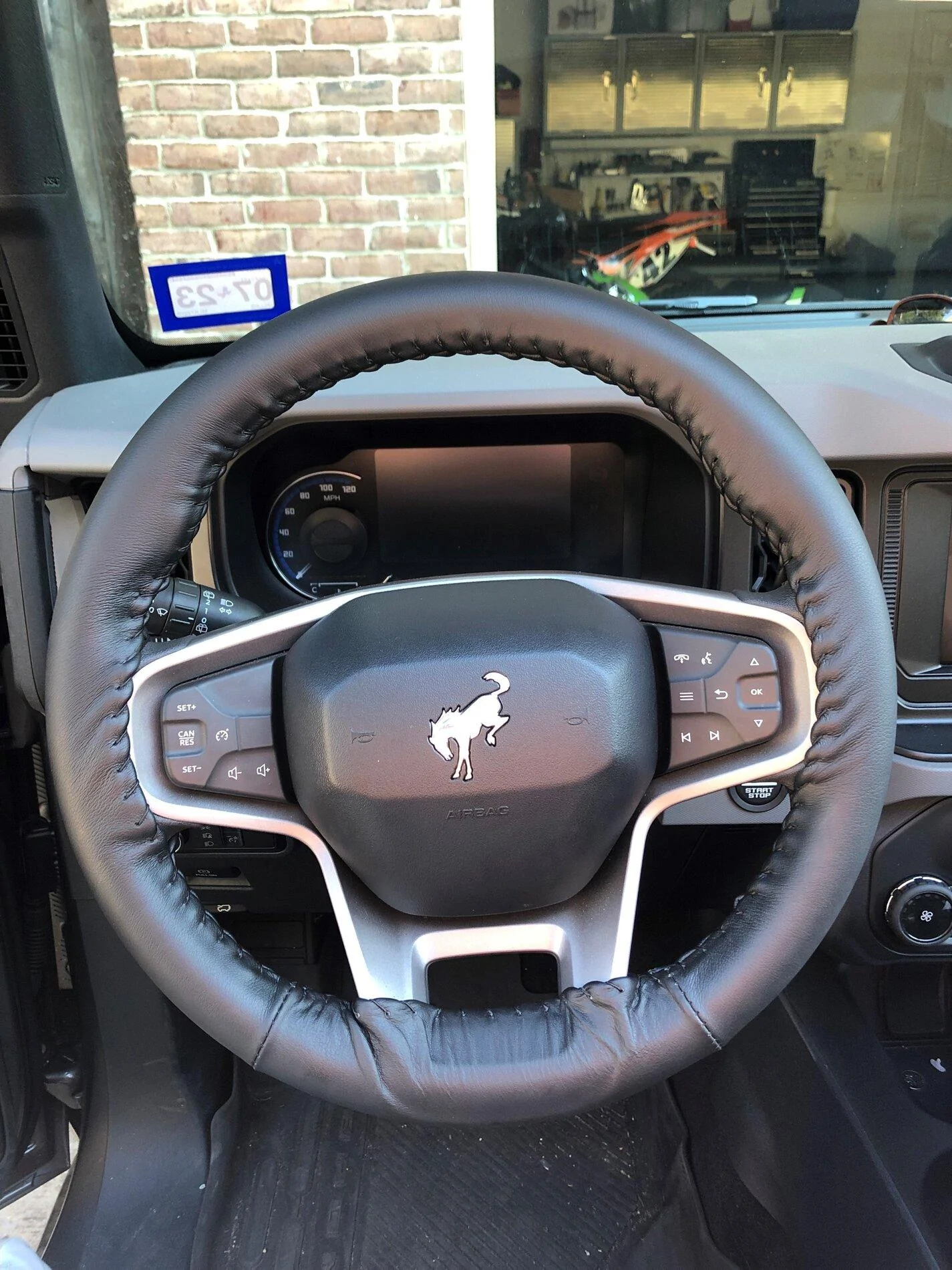Ford Bronco Leather Wrap for Base Steering Wheel From Wheelskins St wheel