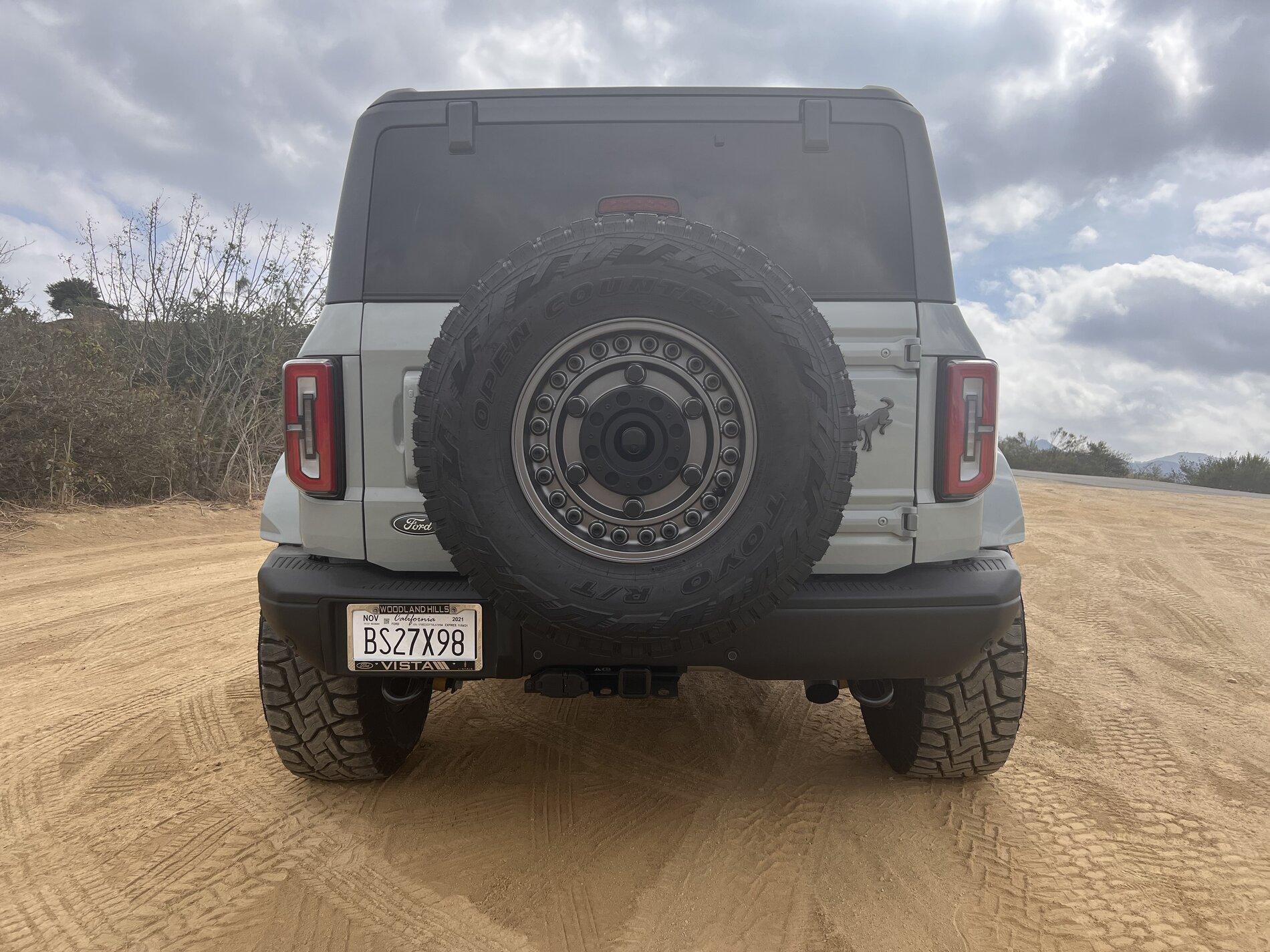 Ford Bronco Cactus Gray Badlands : 35’s, Black Rhino Gunmetal wheels, Toyo A/T tires, LED corner lights and lightbar, painted fenders BA66FDD7-07D4-4B6A-BD30-25C9DD68D43F