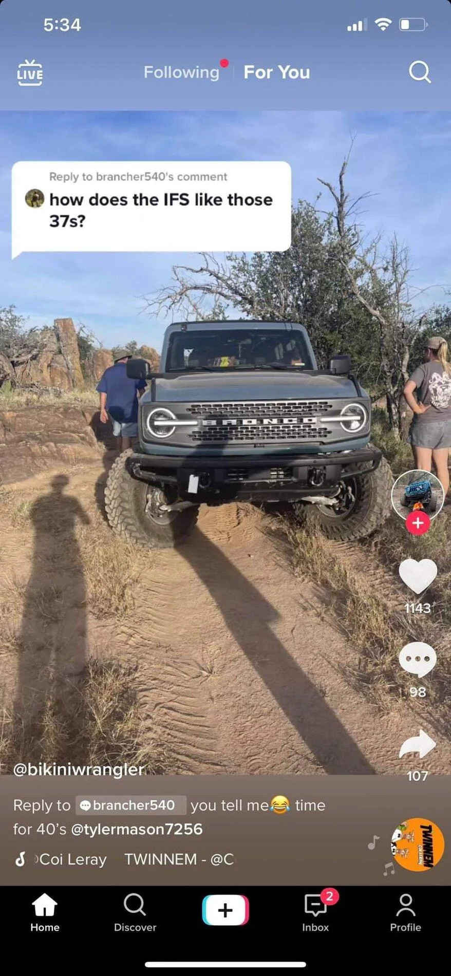 Ford Bronco Driver Error? received_542735380359156