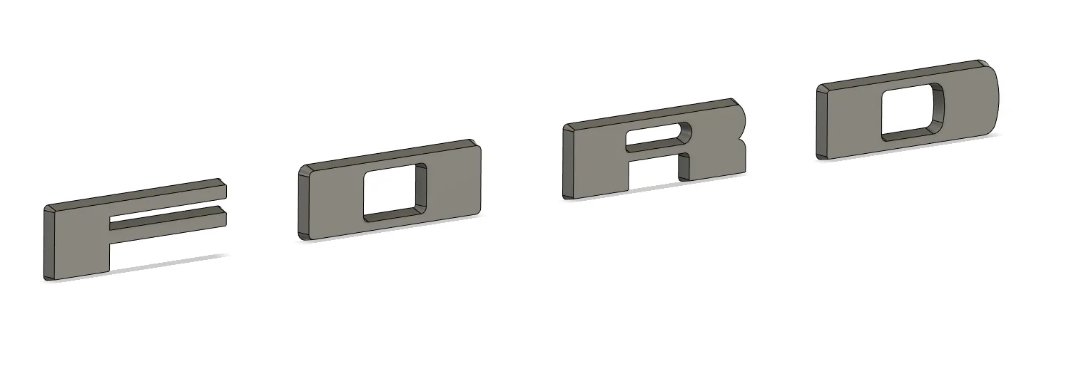 Ford Bronco F  O  R  D   letters for grille? Ford Lettering