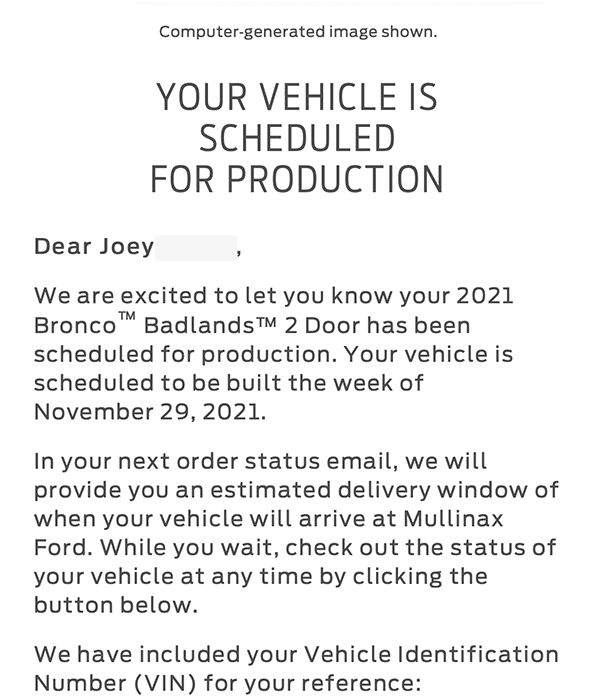 Ford Bronco 📬 9/30 Scheduling email received group! [Post your reservation + build dates] bronco