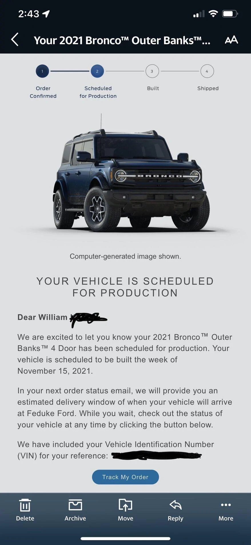 Ford Bronco 📬 9/30 Scheduling email received group! [Post your reservation + build dates] 560C67C2-1F0F-4F6D-9999-55AAB4FE0074