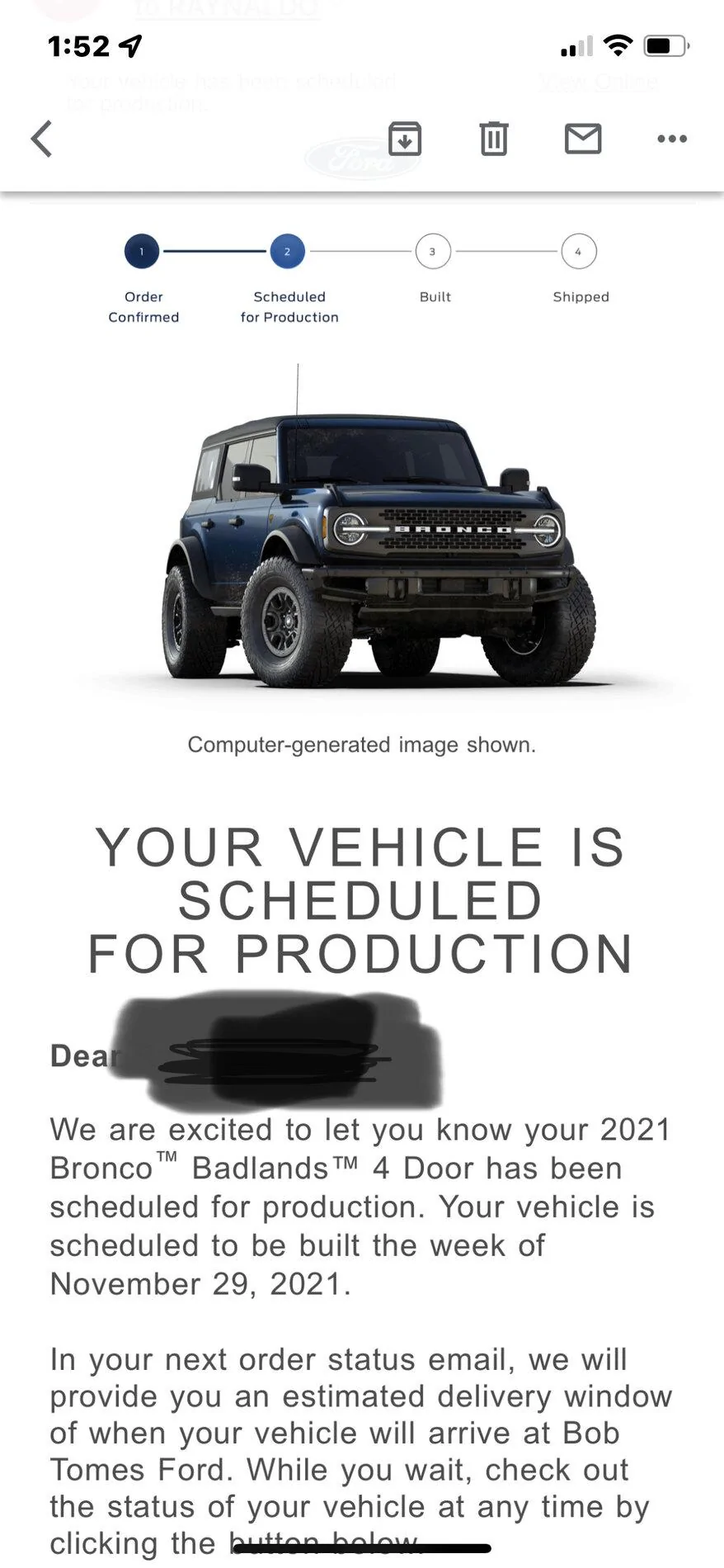 Ford Bronco 📬 9/30 Scheduling email received group! [Post your reservation + build dates] DC388A4A-1877-4828-975A-CAAA30186F7B