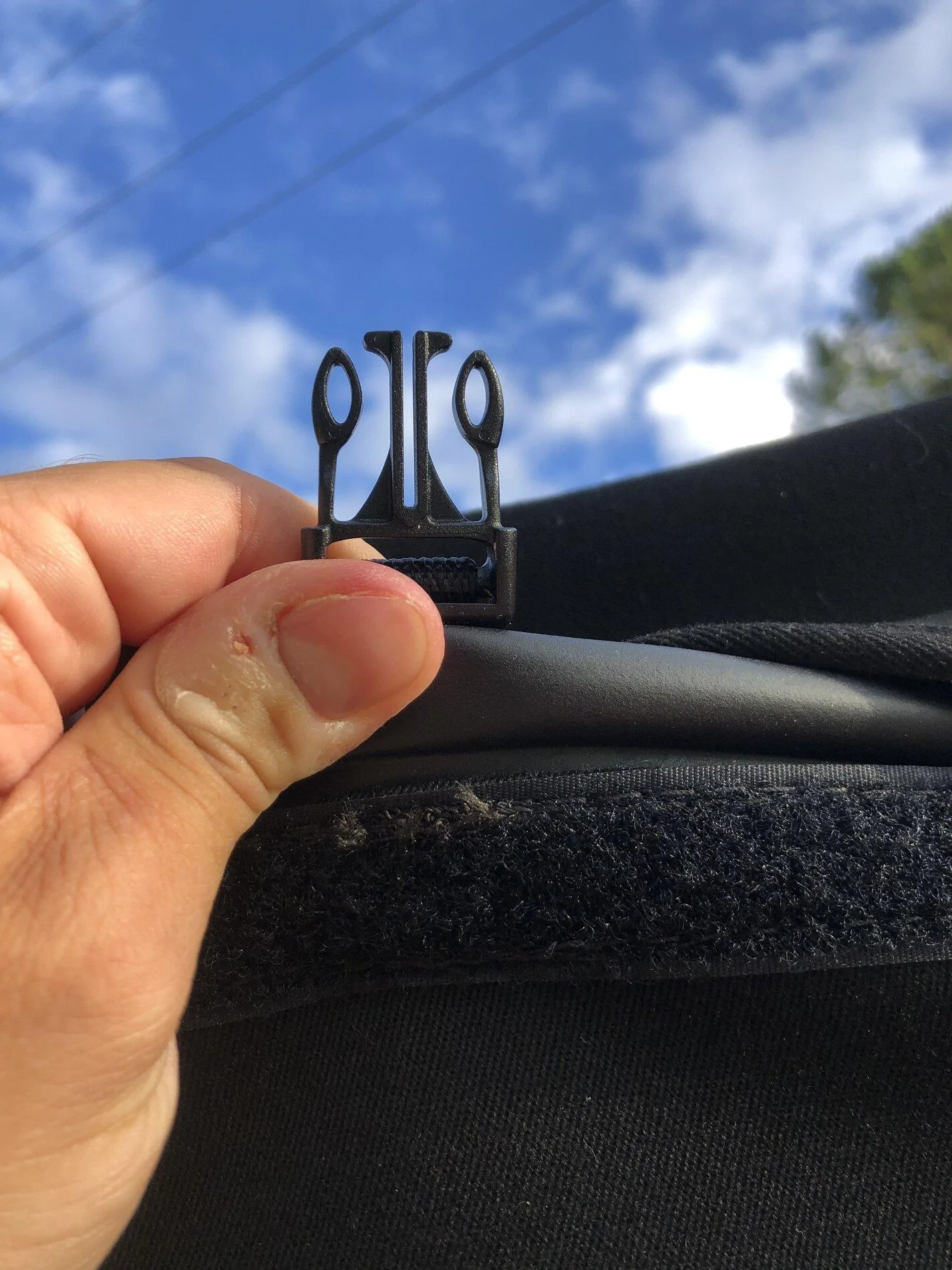 Ford Bronco Repair in Progress: Plastic Soft Top Window Buckles IMG-2395
