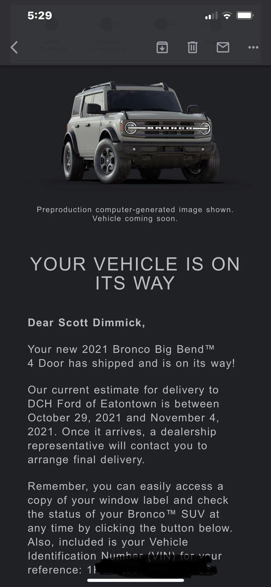 Ford Bronco *** DIRT MOUNTAIN Broncos - Built, Shipped, Delivered Tracker*** CD703D08-3ECF-4E57-AA69-42BC03174E27