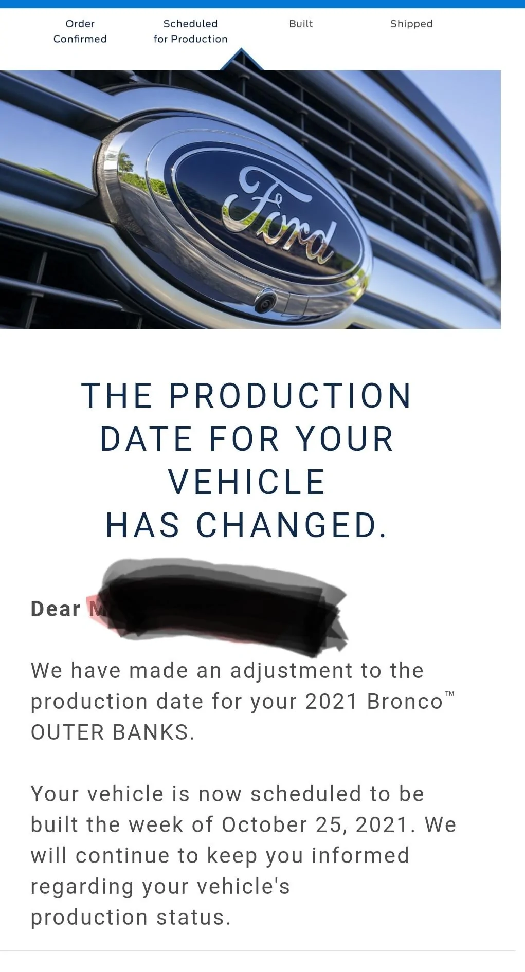 Ford Bronco 🛠 10/25/21 Build Week Group Screenshot_20211001-190159_Outlook