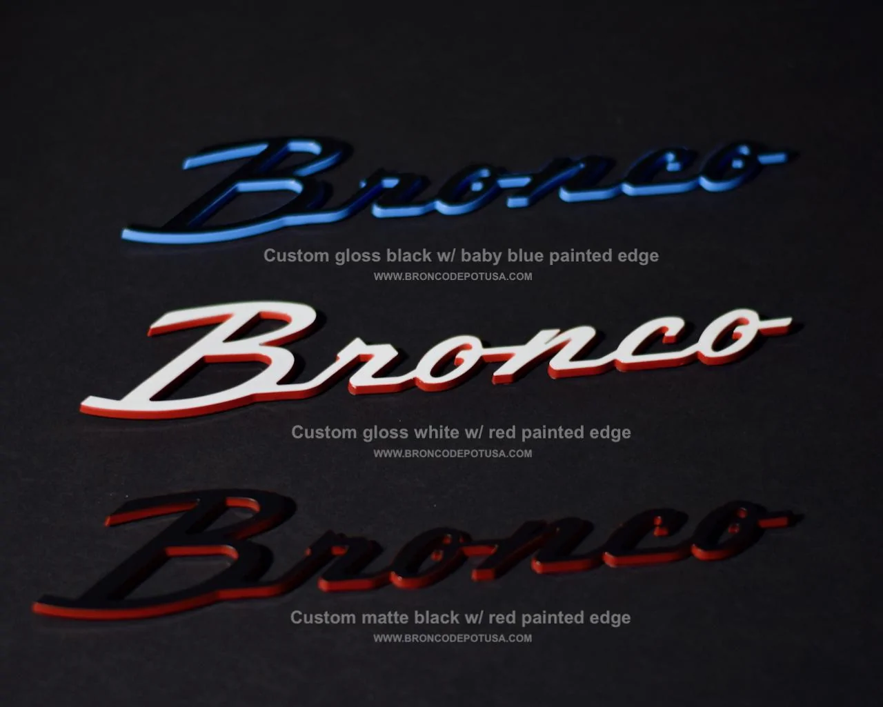 Ford Bronco Adhesive backed Heritage Bronco Fender Badges by BroncoDepotUSA [NO LONGER AVAILABLE] DSC_8692