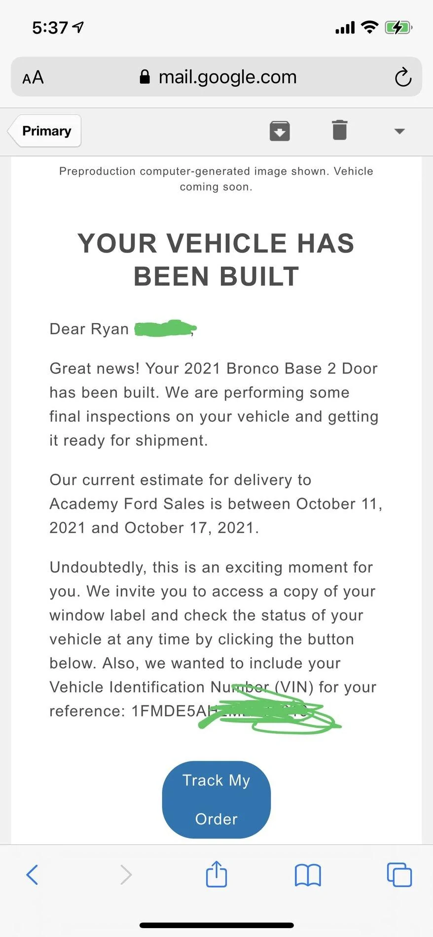 Ford Bronco *** DIRT MOUNTAIN Broncos - Built, Shipped, Delivered Tracker*** 7389954B-FD18-450C-A5A4-DC0510ACD8F7