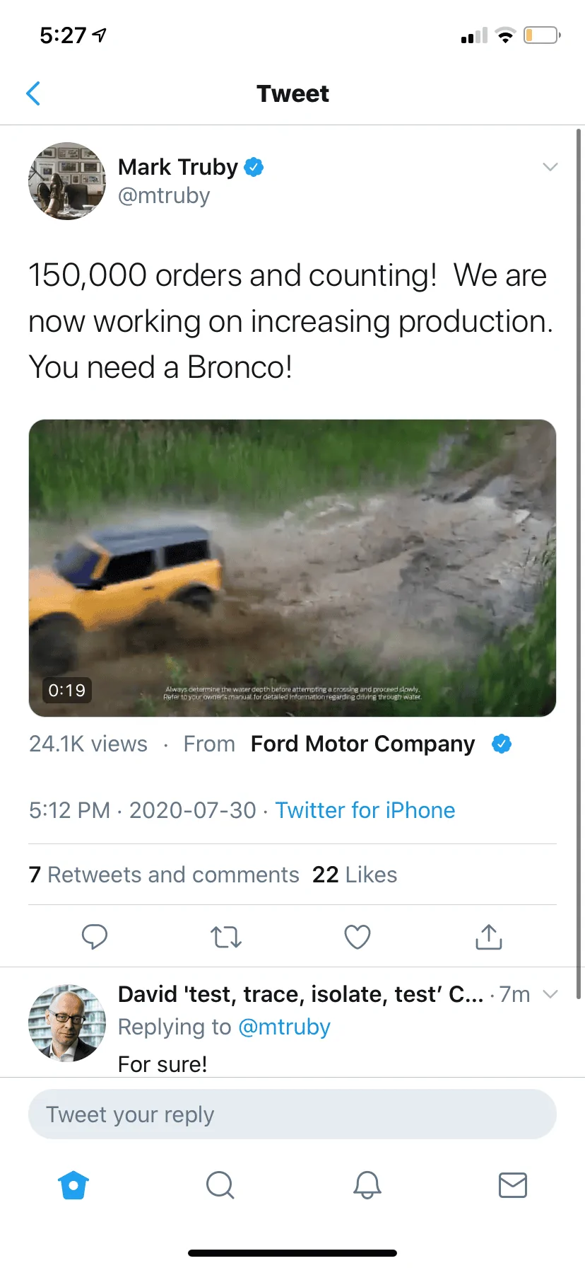 Ford Bronco Delivery Reality C5444231-CEA4-4D70-A342-DAEC9A0F7E52