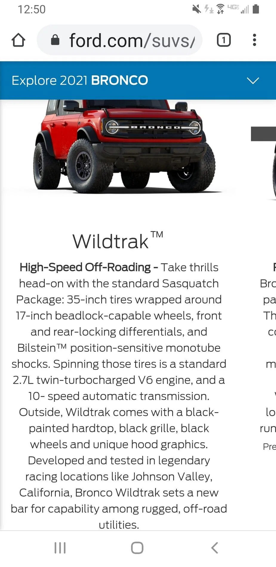 Ford Bronco Wildtrak vs. Badlands + Sasquatch... Screenshot_20200731-005032_Chrom
