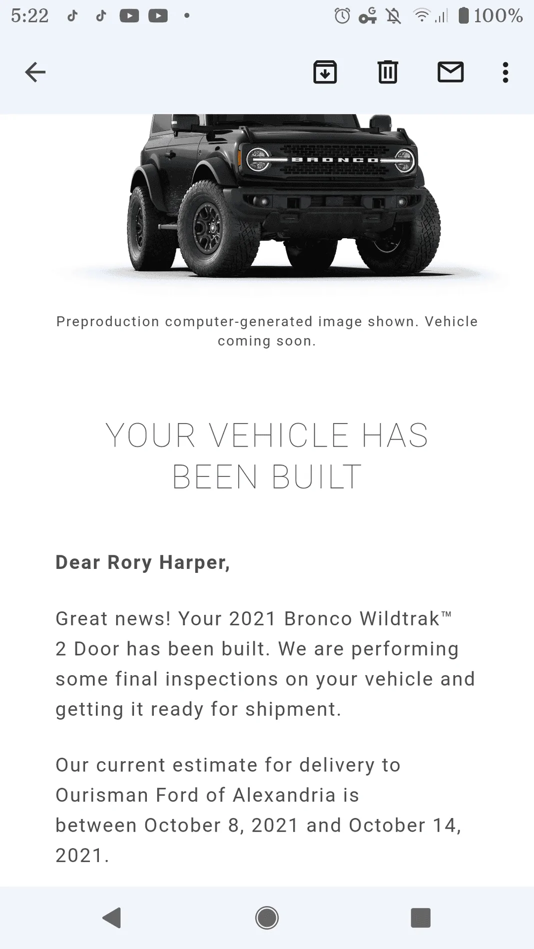 Ford Bronco 6/30 blend dates Screenshot_20211007-052300