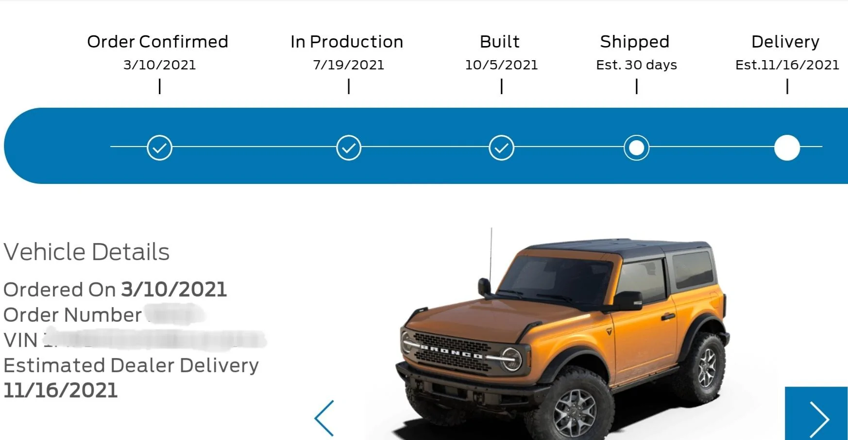 Ford Bronco Who's a 7/19 build? Screenshot_20211007-072301_Chrom