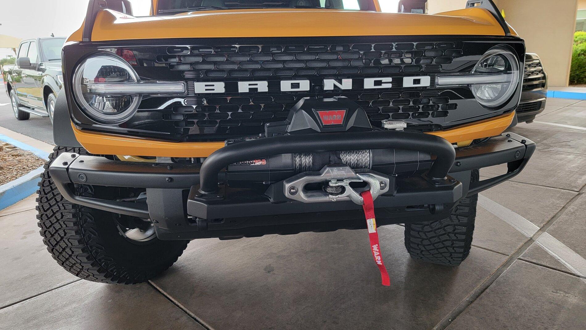 Ford Bronco Details of the Ford Performance Winch Package - Installed on a Basesquatch 20210929_154353