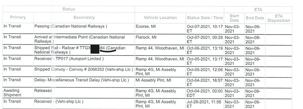 Ford Bronco BC Shipping Question Screen Shot 2021-10-09 at 8.23.02 AM