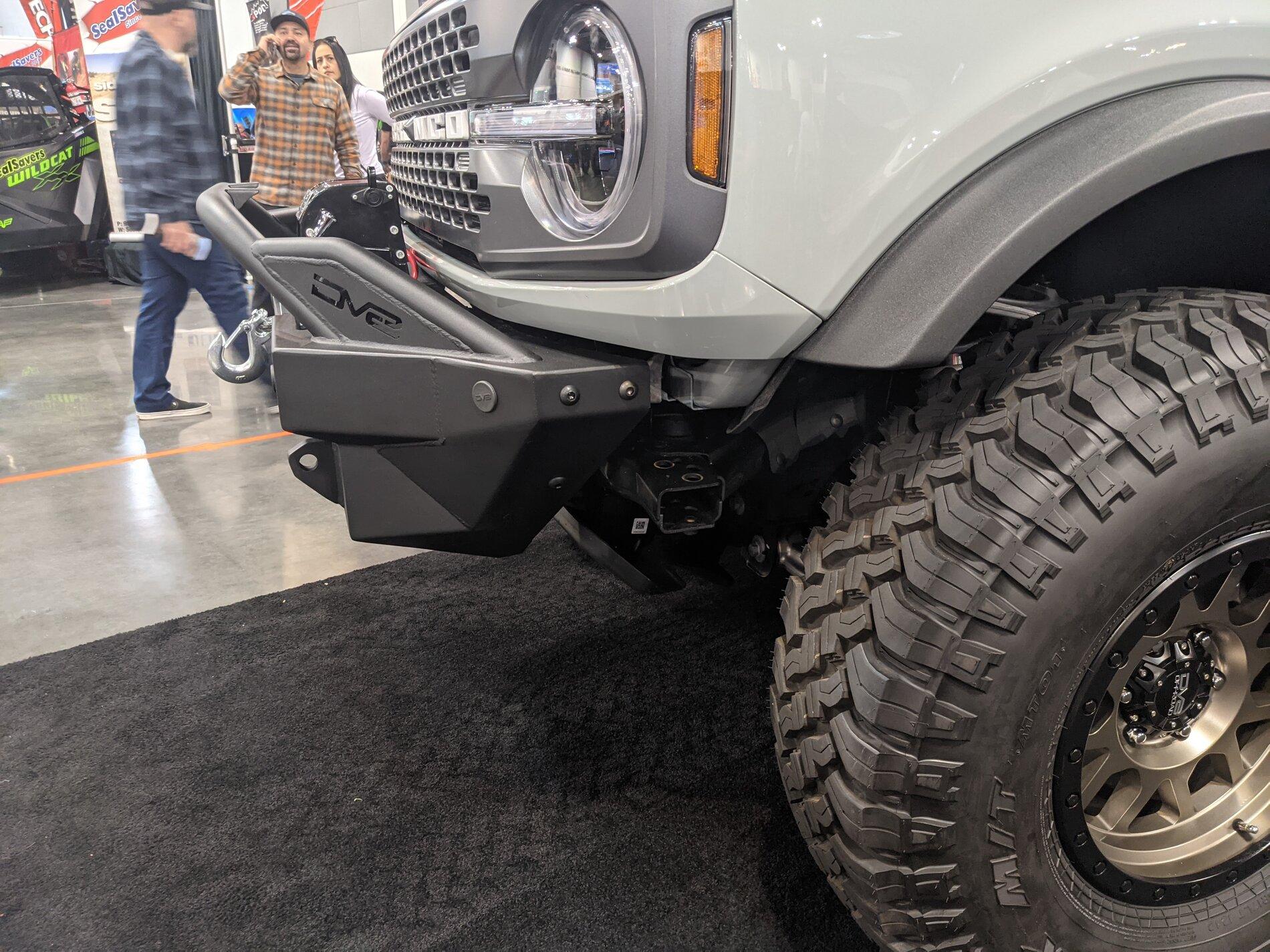 Ford Bronco DV8 & ADD front bumper photos on Broncos at Off-Road Expo PXL_20211009_195135393