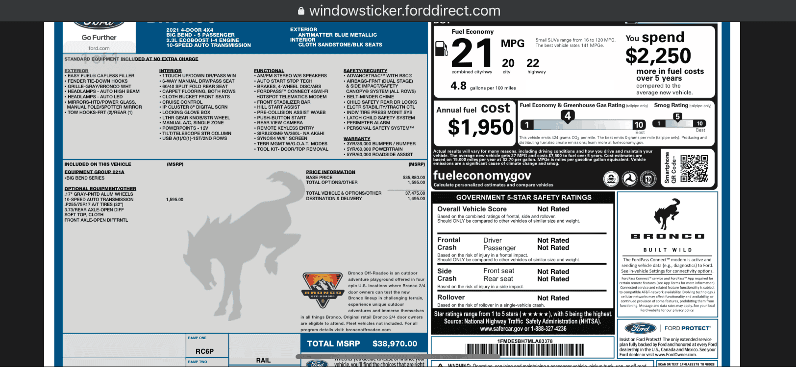 Ford Bronco Dealer demo misleading 69EFE991-6CCB-46F3-8D3B-97689300E9FD