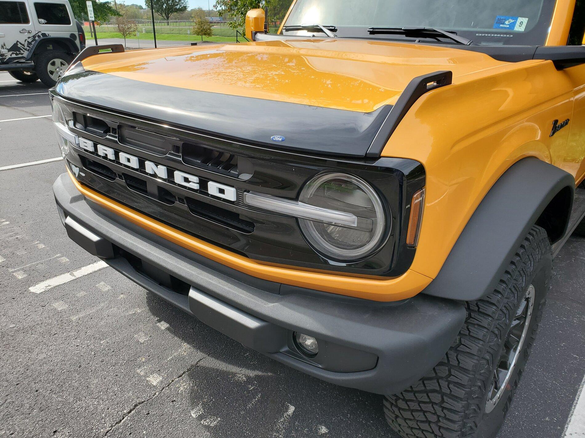 Ford Bronco Upgrades! Areoskin hood protector, rocket antenna, heritage fender badge 20211011_151558